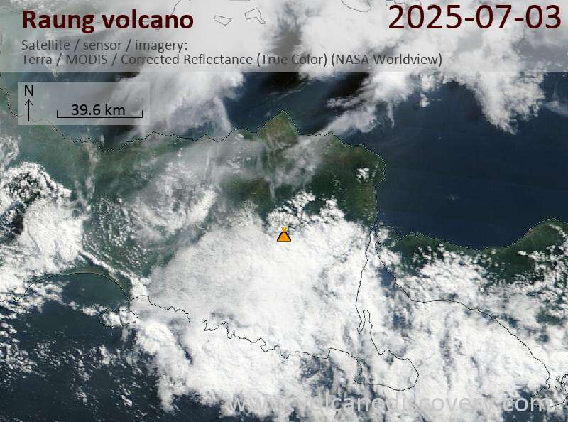 Raung Volcano Volcanic Ash Advisory: VA TO FL120 REPORTED AT 03/1923Z EST VA DTG: 03/1930Z to 12000 ft (3700 m)