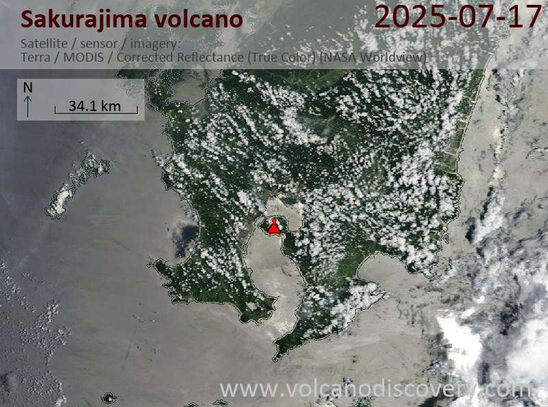 Sakurajima Volcano Volcanic Ash Advisory: EXPLODED AT