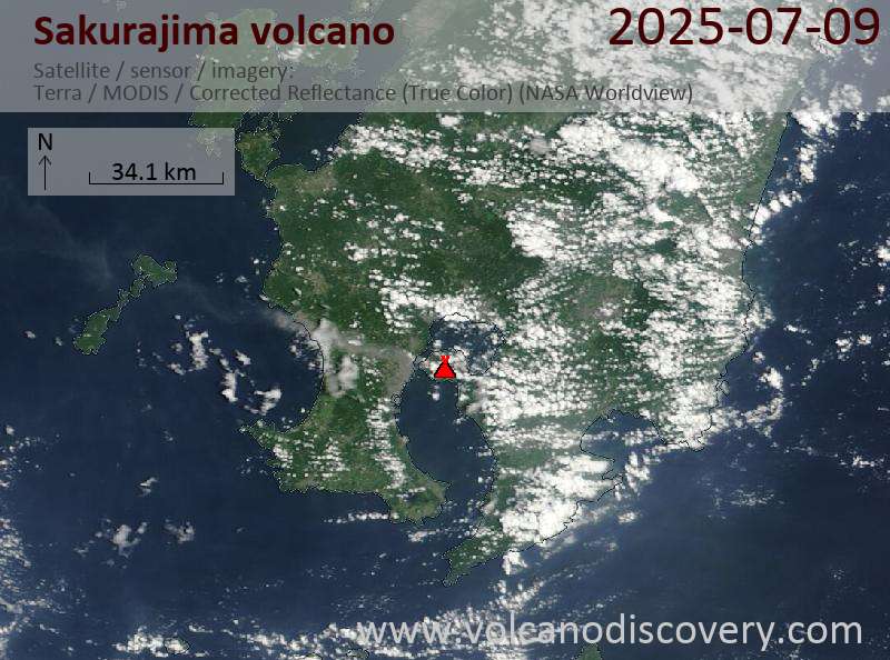 Sakurajima Volcano Volcanic Ash Advisory: ERUPTED AT