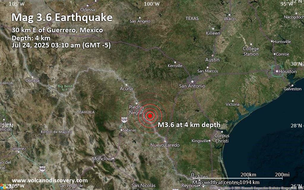 Earthquake map key