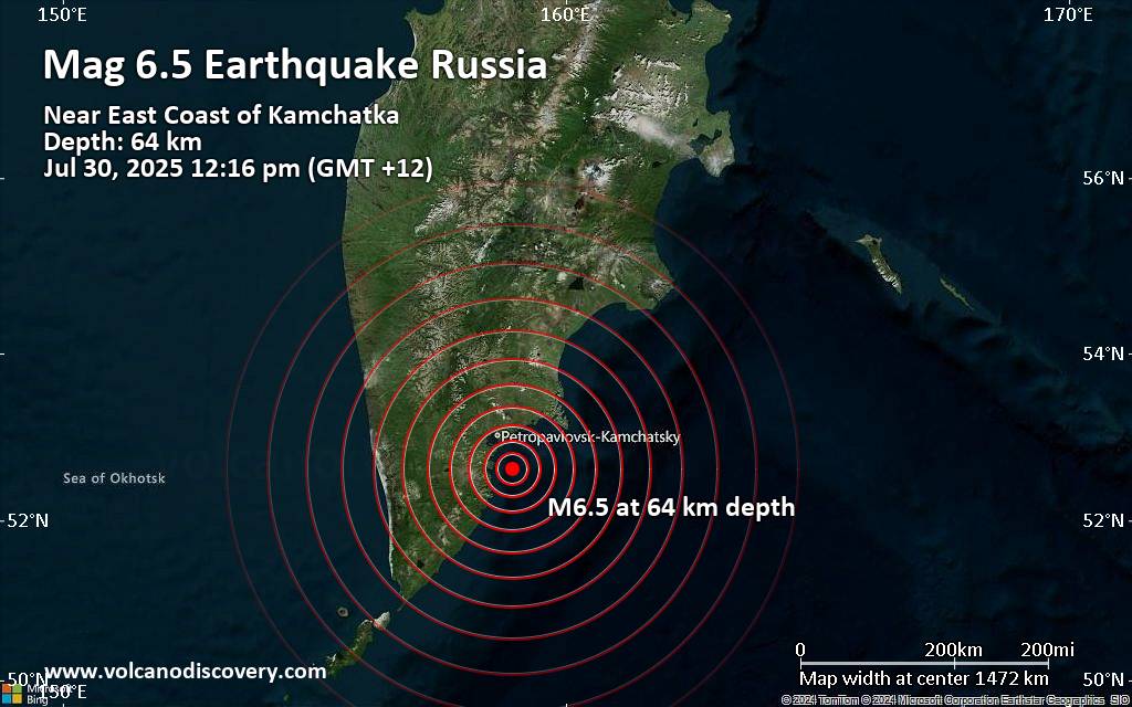 Russian earthquake location