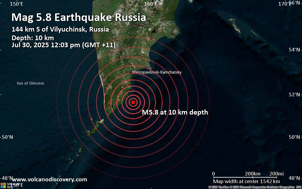 Russia earthquake today news