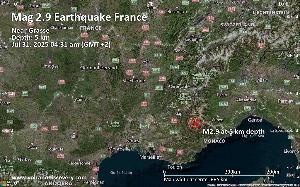 Light Mag 3 0 Earthquake 41 - Quakemap 22008671 france map of south