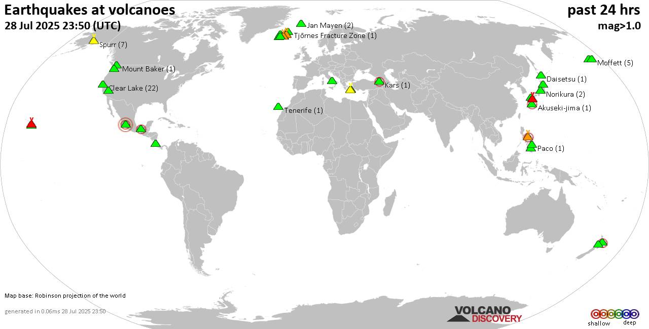 Earthquake volcano news