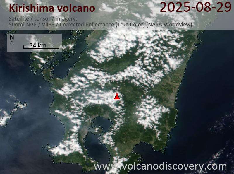 Kirishima Volcano Volcanic Ash Advisory: ERUPTED AT 20250829/2042Z FL070 EXTD N OBS VA DTG: 29/2110Z