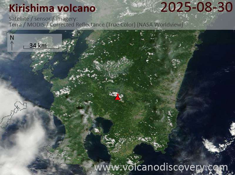 Kirishima Volcano Volcanic Ash Advisory: ERUPTED AT 20250830/0423Z OVER FL060 EXTD NW OBS VA DTG: 30/0450Z