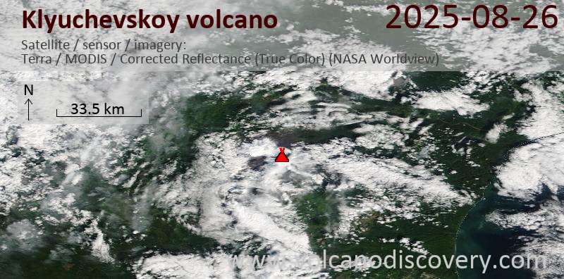 Klyuchevskoy Volcano Volcanic Ash Advisory: VA AT 20250826