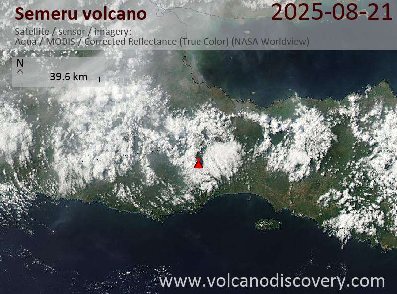 Semeru Volcano Volcanic Ash Advisory: VA TO FL150 MOV W LAST REPORTED AT 22/0039Z to 15000 ft (4600 m)