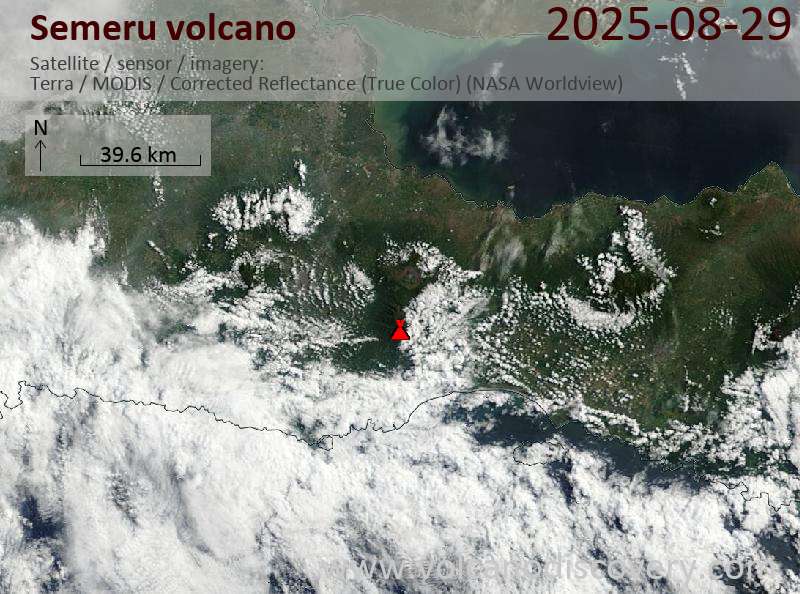 Semeru Volcano Volcanic Ash Advisory: VA TO FL150 OBS AT 29/1740Z MOV W OBS VA DTG: 29/1740Z to 15000 ft (4600 m)