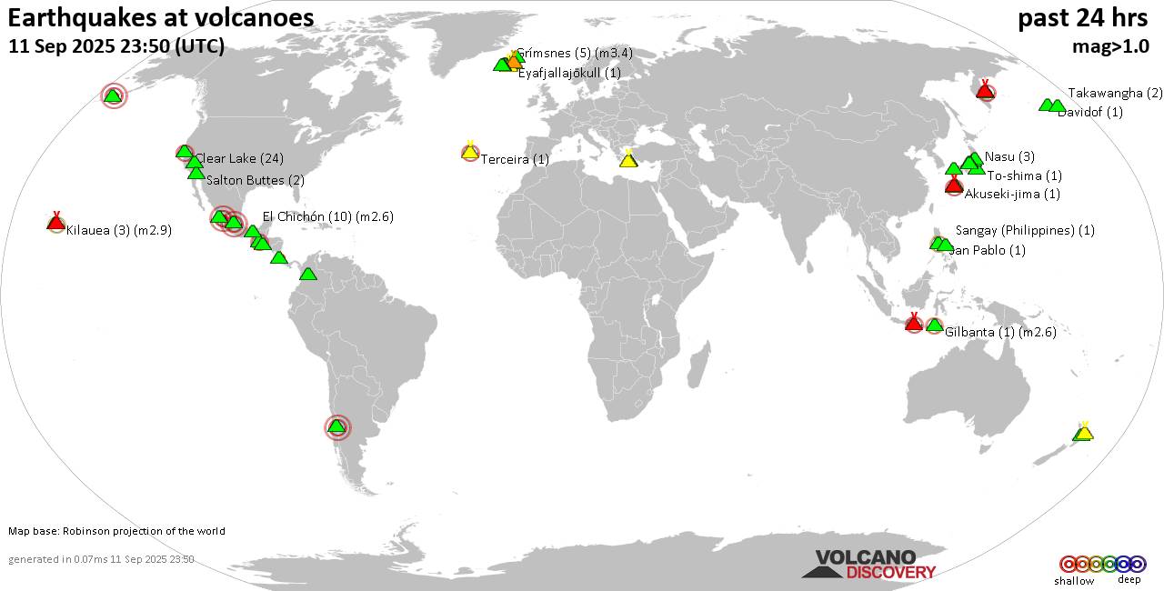 Volcano earthquake report for Thursday, 11 Sep 2025
