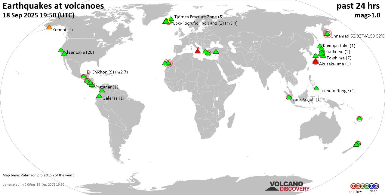 Volcano earthquake report for Thursday, 18 Sep 2025