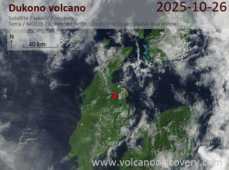 Dukono Volcano Volcanic Ash Advisory: VA TO FL060 MOV WNW AT 26/2210Z OBS VA DTG: 26/2210Z to 6000 ft (1800 m)