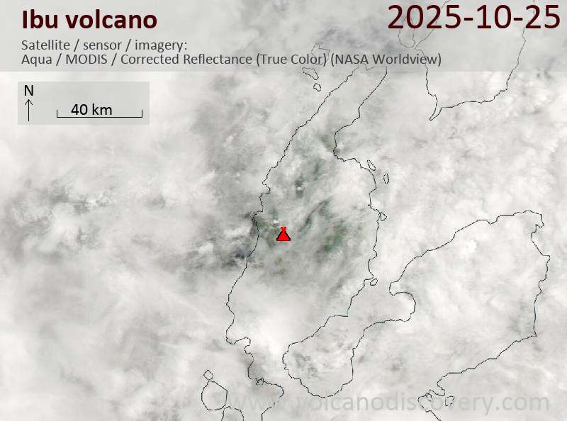 Ibu Volcano Volcanic Ash Advisory: VA TO FL080 LAST REPORTED AT 25/1435Z EST VA DTG: 25/1600Z to 8000 ft (2400 m)