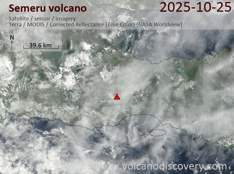 Semeru Volcano Volcanic Ash Advisory: VA TO FL140 LAST REPORTED AT 25/2056Z EST VA DTG: 25/2110Z to 14000 ft (4300 m)