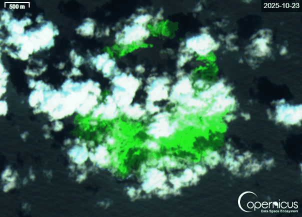 Barren Island volcano (Indian Ocean): new lava flow