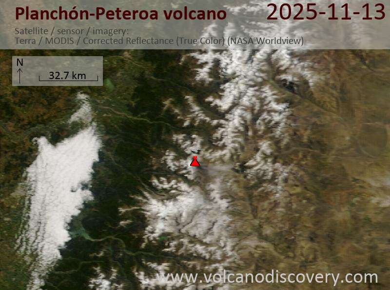 Planchón-Peteroa Volcano Volcanic Ash Advisory: CONTINUOUS WEAK EMISSION  to 14000 ft (4300 m)