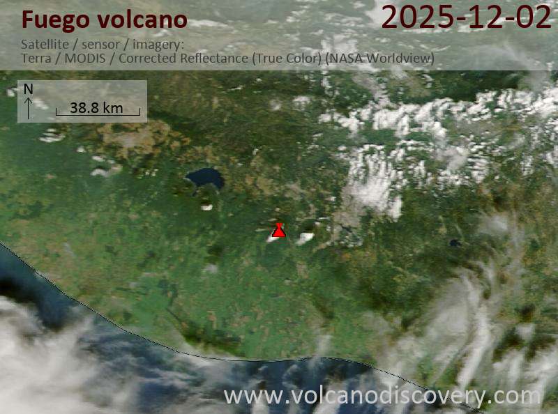 Fuego Volcano Volcanic Ash Advisory: CONT VA EMS PSBL  to 16000 ft (4900 m)