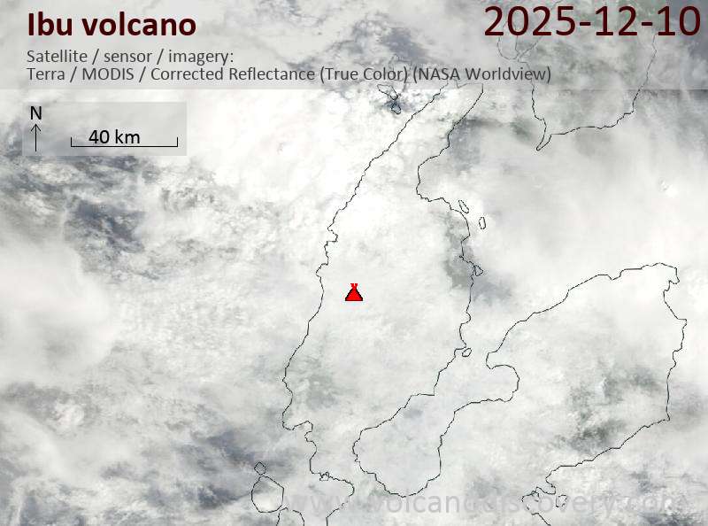 Ibu Volcano Volcanic Ash Advisory: VA TO FL060 MOV S LAST REPORTED AT 10/1229Z to 6000 ft (1800 m)