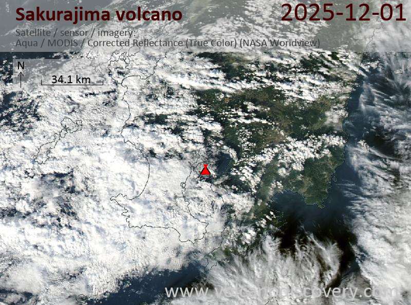 Sakurajima Volcano Volcanic Ash Advisory: ERUPTED AT 20251201/1916Z FL110 EXTD NE OBS VA DTG: 01/1920Z