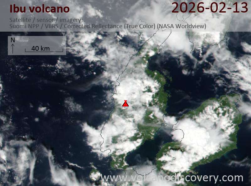 Ibu Volcano Volcanic Ash Advisory: VA TO FL070 OBS 13/1500Z MOV SW EST VA DTG: 13/1600Z to 7000 ft (2100 m)