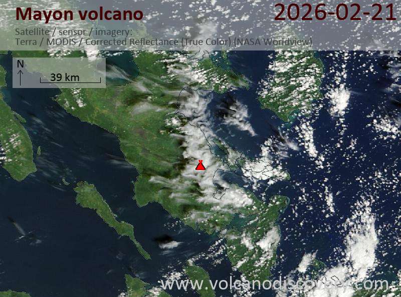 Mayon Volcano Volcanic Ash Advisory: ERUPTION AT 20260221/0226Z FL090 EXTD WSW REPORTED OBS VA DTG: 21/0240Z