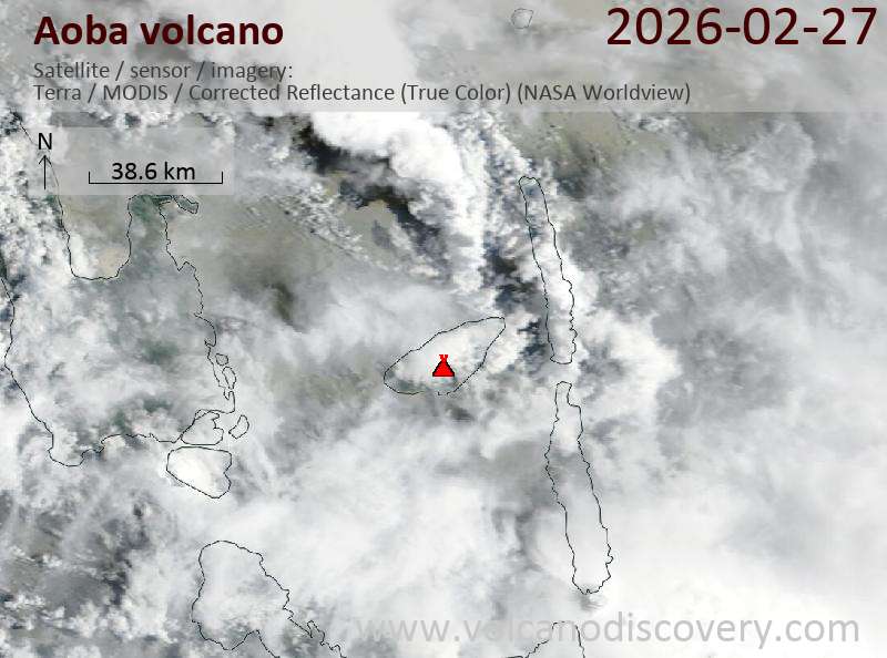 Aoba Volcano Volcanic Ash Advisory: ERUPTION AT 20260227/1929Z CONTINUOUS LOW-LEVEL ERUPTION OBSERVED IN WEBCAM, VA EMISSIONS