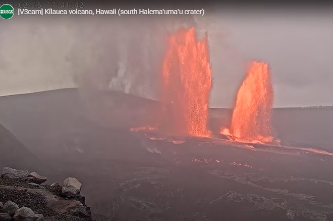 Kilauea volcano update: 42nd lava fountaining episode in progress