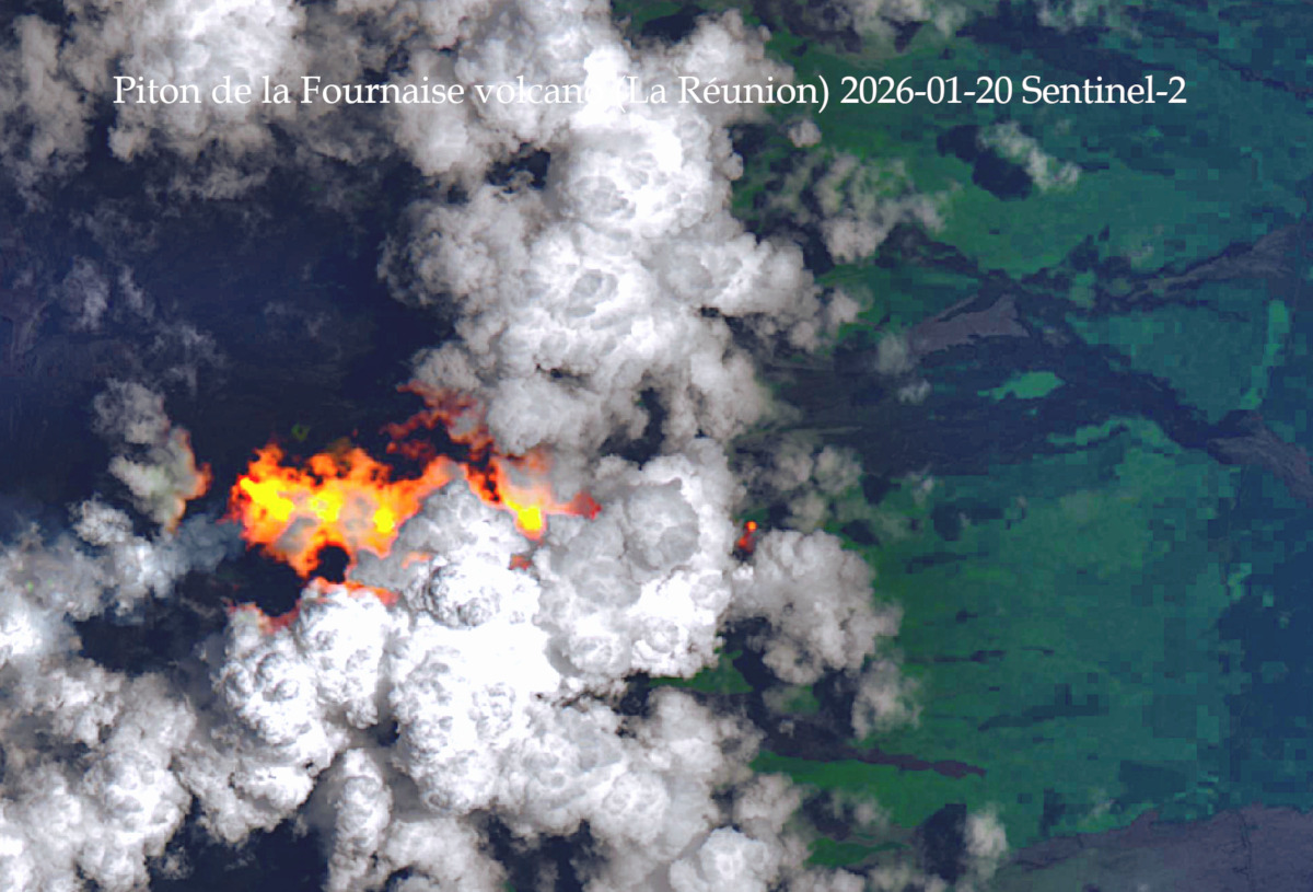 Piton de la Fournaise volcano (La Réunion): eruption continues with lava flows from one fissure vent
