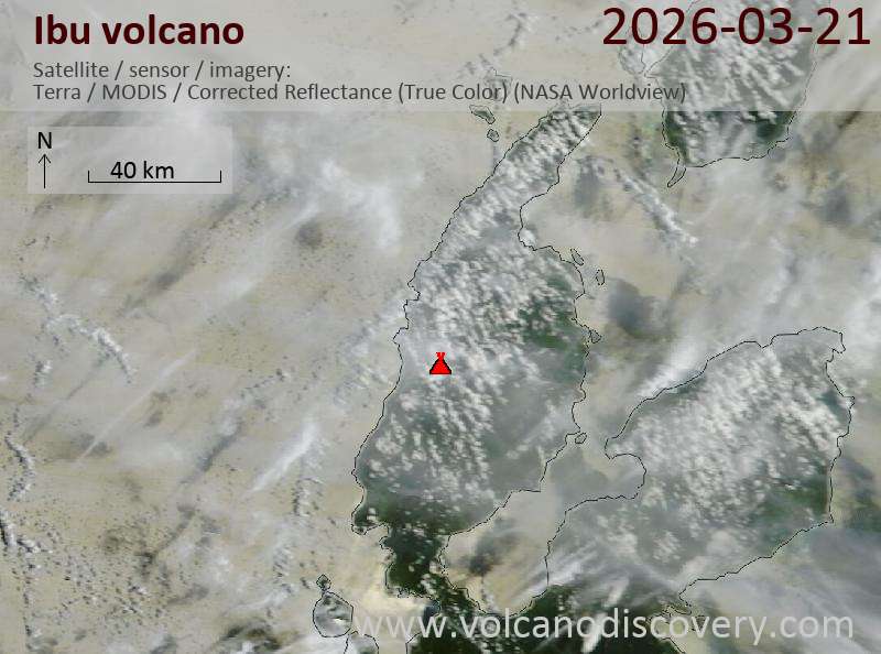 Ibu Volcano Volcanic Ash Advisory: VA TO FL070 LAST REPORTED AT 21/0422Z MOV SE to 7000 ft (2100 m)