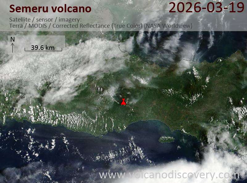 Semeru Volcano Volcanic Ash Advisory: VA TO FL150 REPORTED AT 19/2226Z MOV N EST VA DTG: 19/2230Z to 15000 ft (4600 m)
