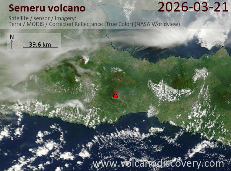 Semeru Volcano Volcanic Ash Advisory: VA TO FL150 LAST REP AT 21/1127Z EST VA DTG: 21/2230Z to 15000 ft (4600 m)