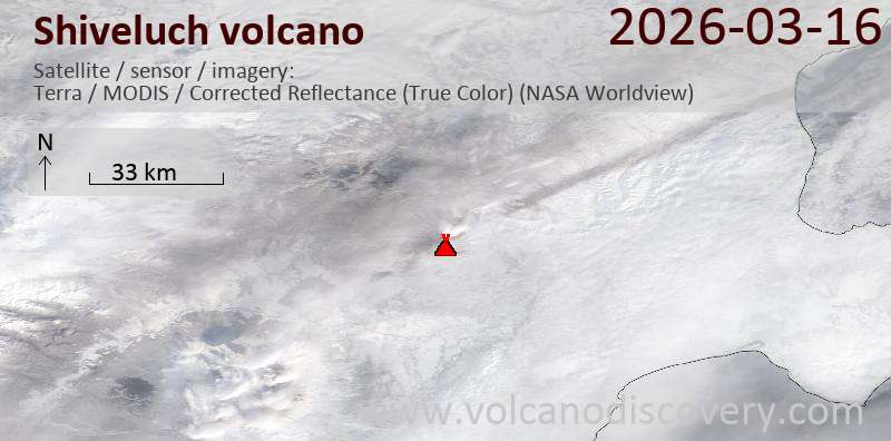 Shiveluch Volcano Volcanic Ash Advisory: VA CONTINUOUSLY OBSERVED IN SATELLITE IMAGERY.