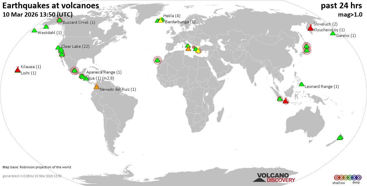 Volcano earthquake report for Tuesday, 10 Mar 2026