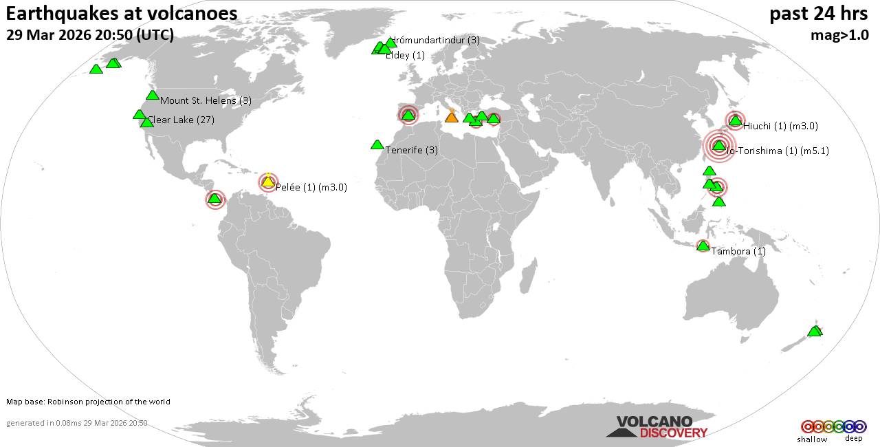 Volcano earthquake report for Sunday, 29 Mar 2026