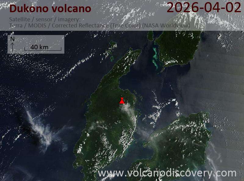 Dukono Volcano Volcanic Ash Advisory: VA TO FL080 OBS AT 02/1320Z EXTENDING S AND SW to 8000 ft (2400 m)