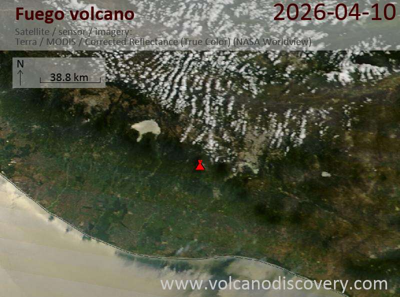 Fuego Volcano Volcanic Ash Advisory: ONGOING VA EMS to 14000 ft (4300 m)