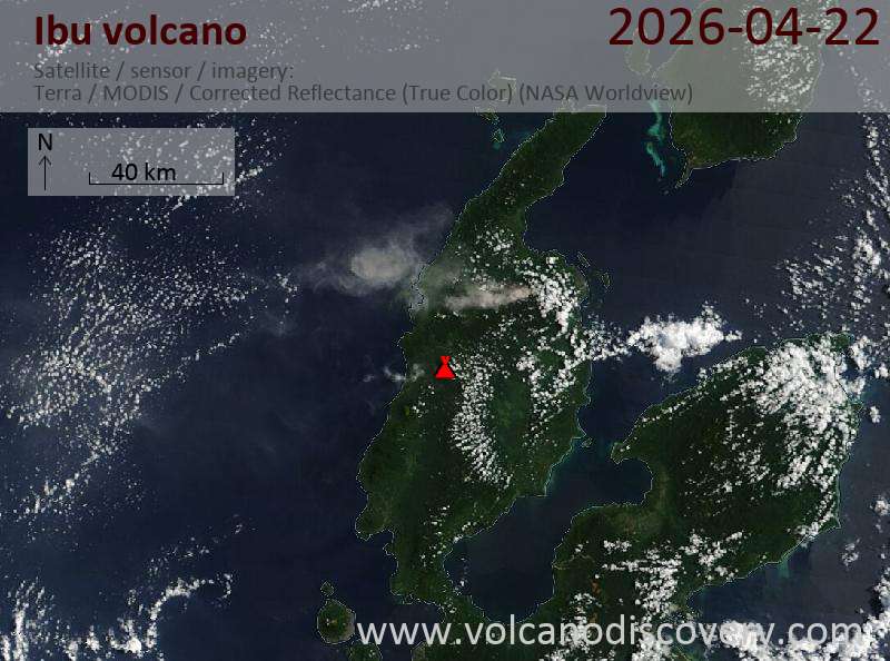 Ibu Volcano Volcanic Ash Advisory: VA TO FL070 REP FM GND AT 22/0437Z EST VA DTG: 22/0540Z to 7000 ft (2100 m)