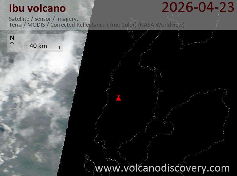 Ibu Volcano Volcanic Ash Advisory: VA TO FL070 REP AT 23/0504Z EST VA DTG: 23/0530Z to 7000 ft (2100 m)