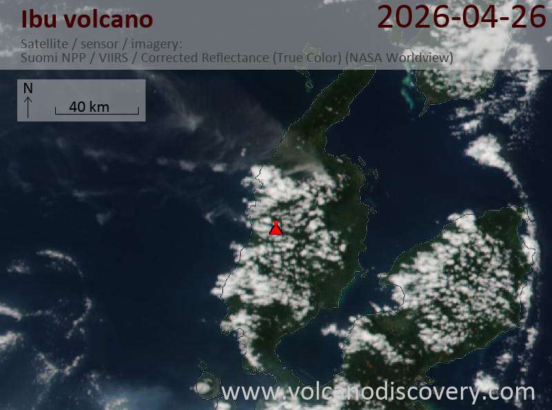 Ibu Volcano Volcanic Ash Advisory: VA TO FL070 OBS AT 26/1140Z MOVING WEST OBS VA DTG: 26/1140Z to 7000 ft (2100 m)