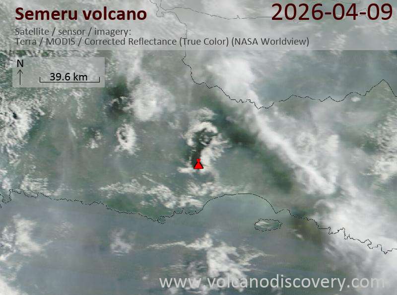 Semeru Volcano Volcanic Ash Advisory: VA TO FL150 REPORTED AT 09/1519Z EST VA DTG: 09/1750Z to 15000 ft (4600 m)