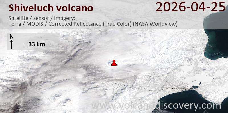 Shiveluch Volcano Volcanic Ash Advisory: VA AT 20260425/1758Z FL030 EXTD E MOV 5KT REPORTED OBS VA DTG: 25/1820Z