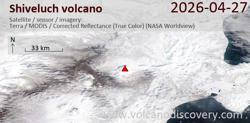 Shiveluch Volcano Volcanic Ash Advisory: VA AT 20260427/1956Z FL100 EXTD E MOV 15KT REPORTED