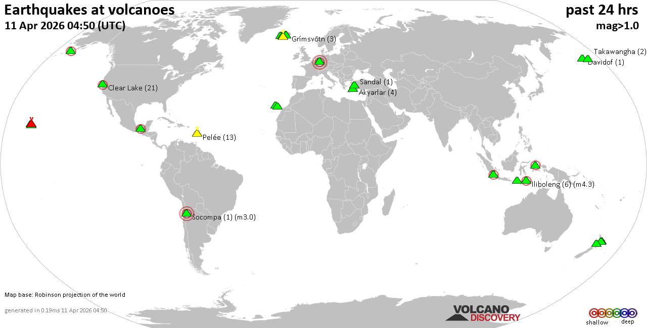 Volcano earthquake report for Saturday, 11 Apr 2026