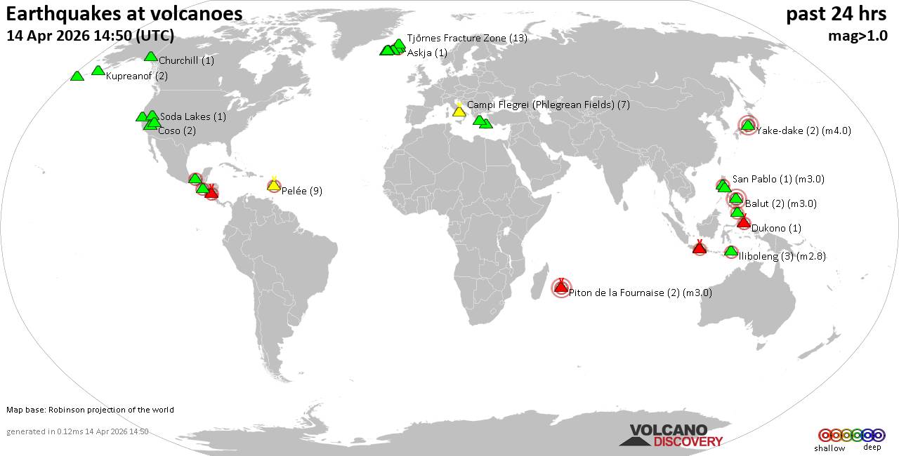 Volcano earthquake report for Tuesday, 14 Apr 2026