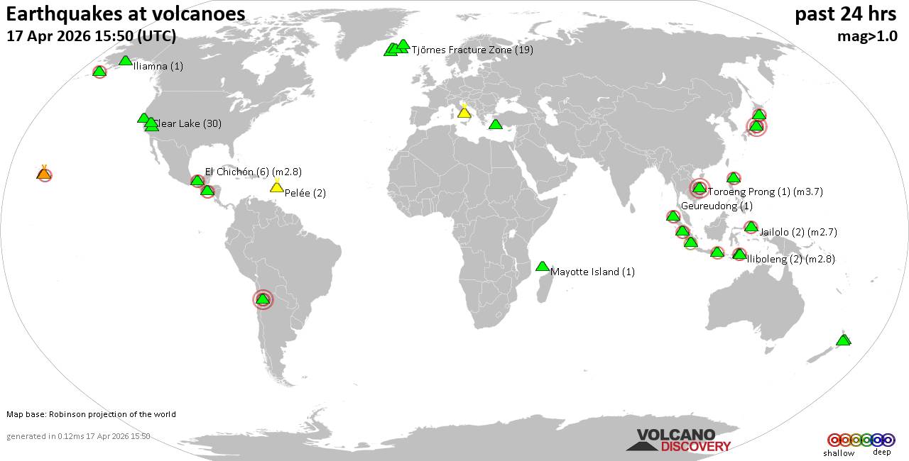 Volcano earthquake report for Friday, 17 Apr 2026