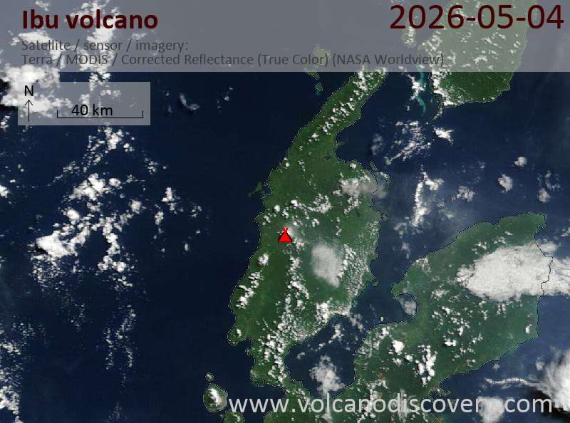 Ibu Volcano Volcanic Ash Advisory: VA TO FL070 REPORTED AT 04/1018Z MOV ENE EST VA DTG: 04/1110Z to 7000 ft (2100 m)