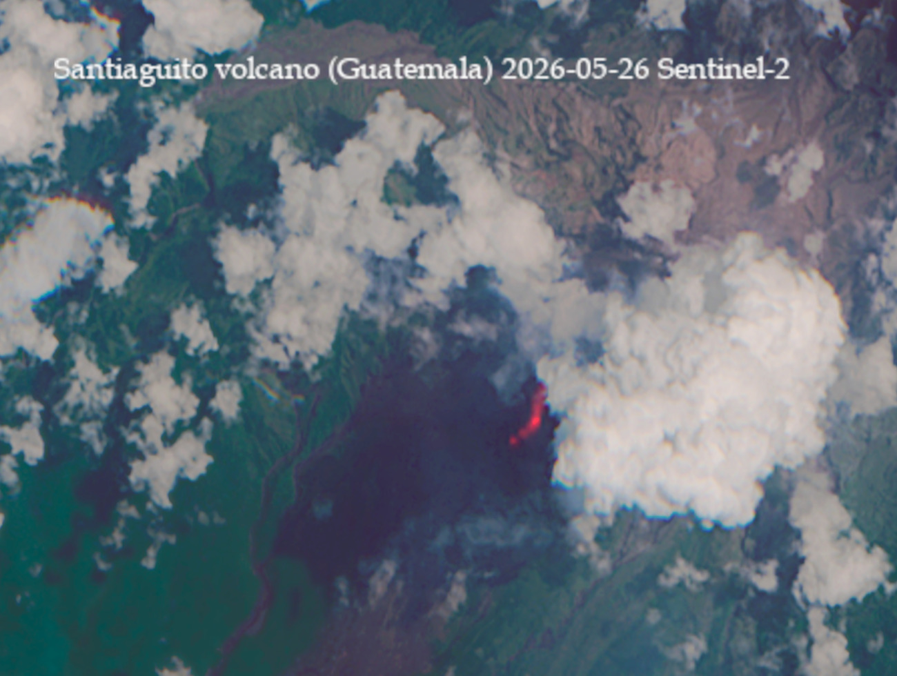 Santiaguito volcano (Guatemala): new lava flow eruption from flank vent