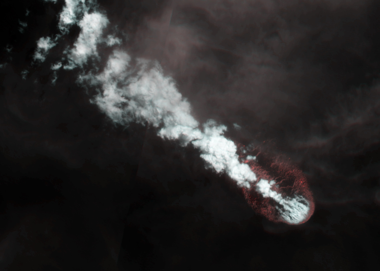 Thermal bands (B8A, B11, B12) extracted in order to detect heat anomaly under sea surface (image: Sentinel-2, processed by Martin Kelko)
