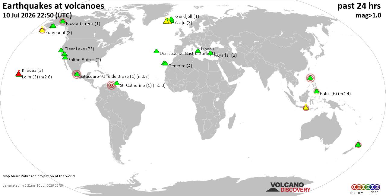 Volcano earthquake report for Friday, 10 Jul 2026
			