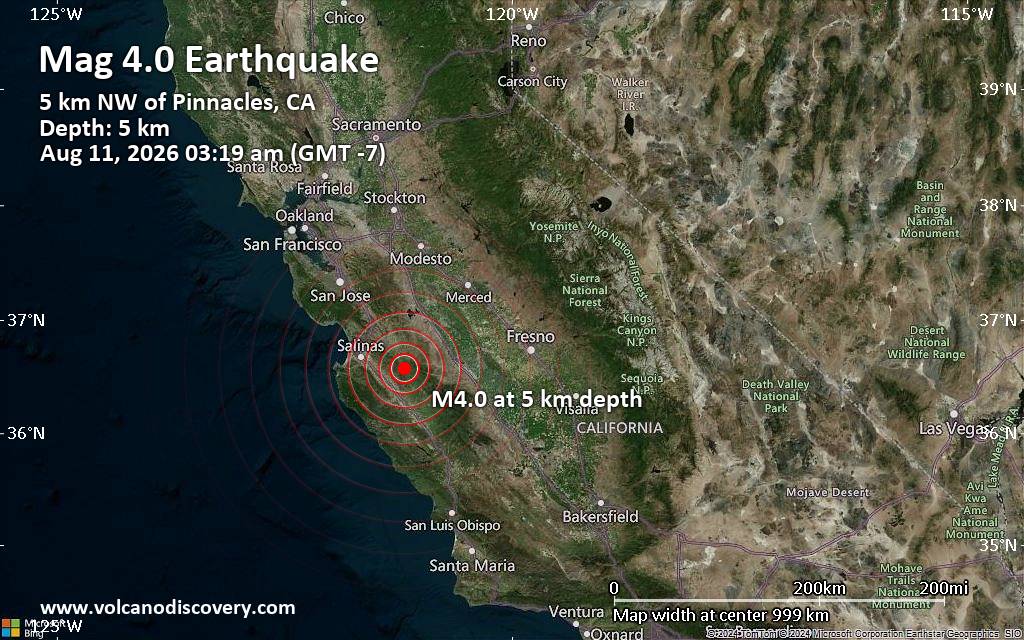 Magnitude 4.0 Earthquake Hits Southeast of Salinas, California - News Directory 3